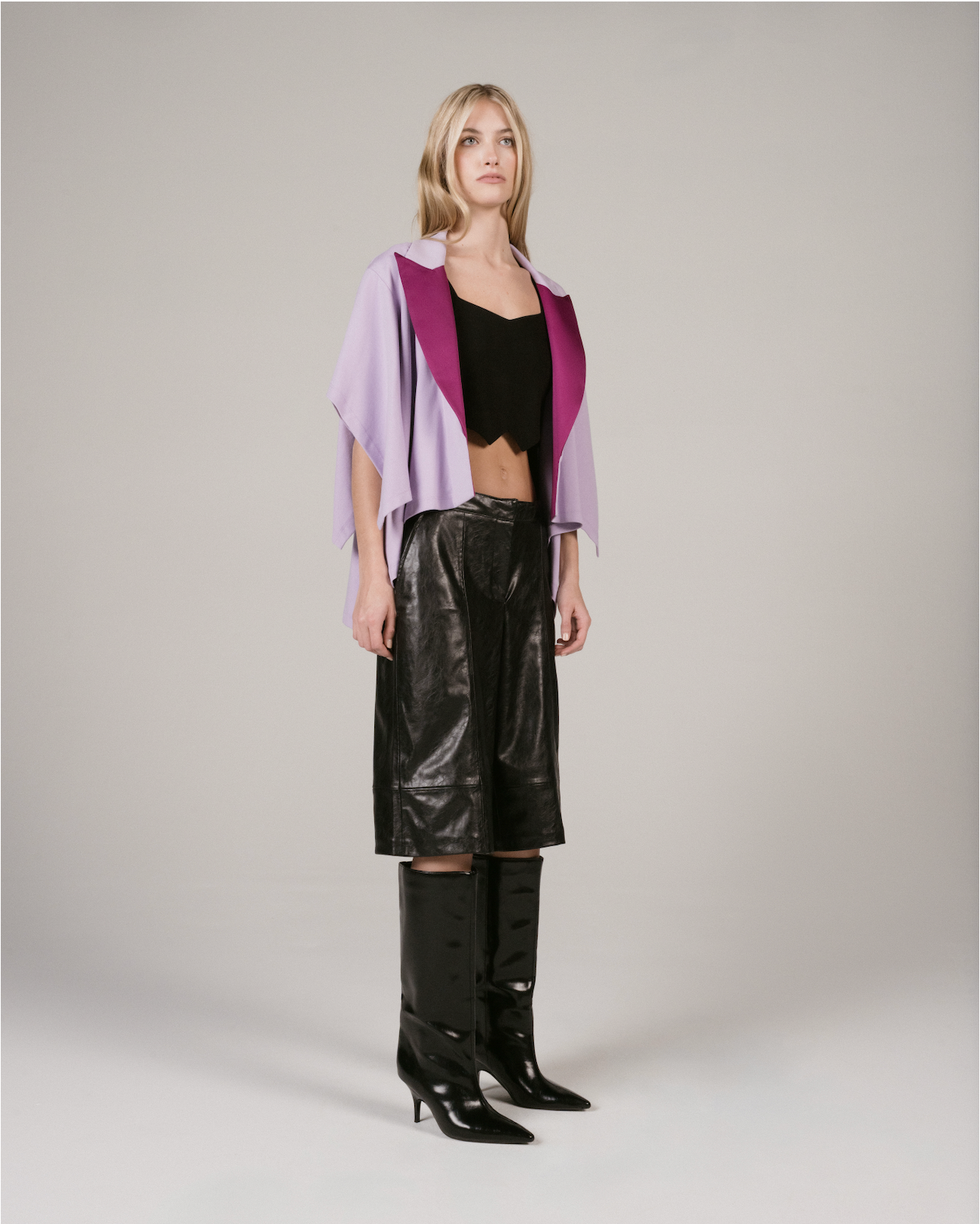 Tux Kimono - Lilac